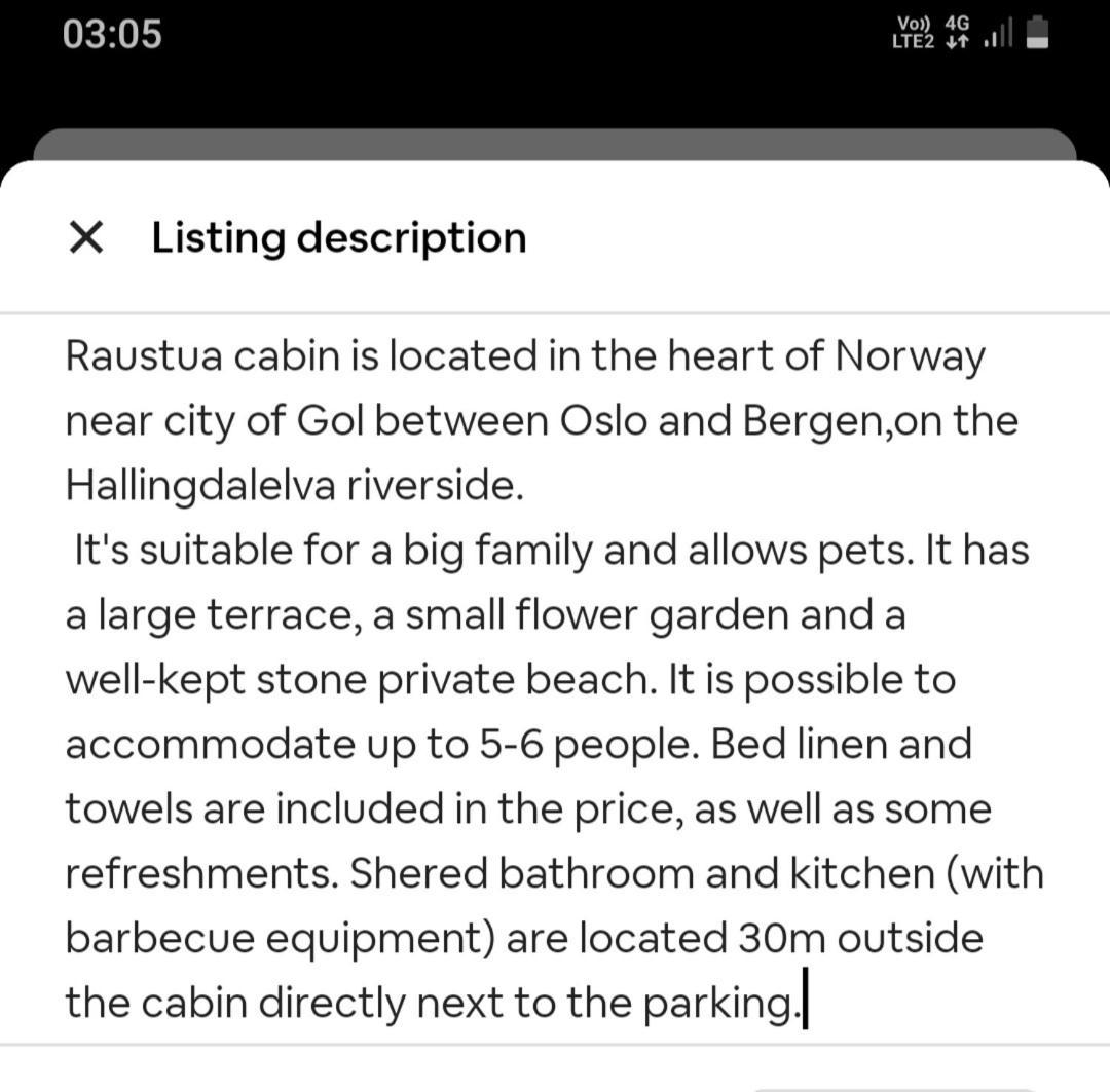 Holiday Raustua Cabin Gol Eksteriør billede